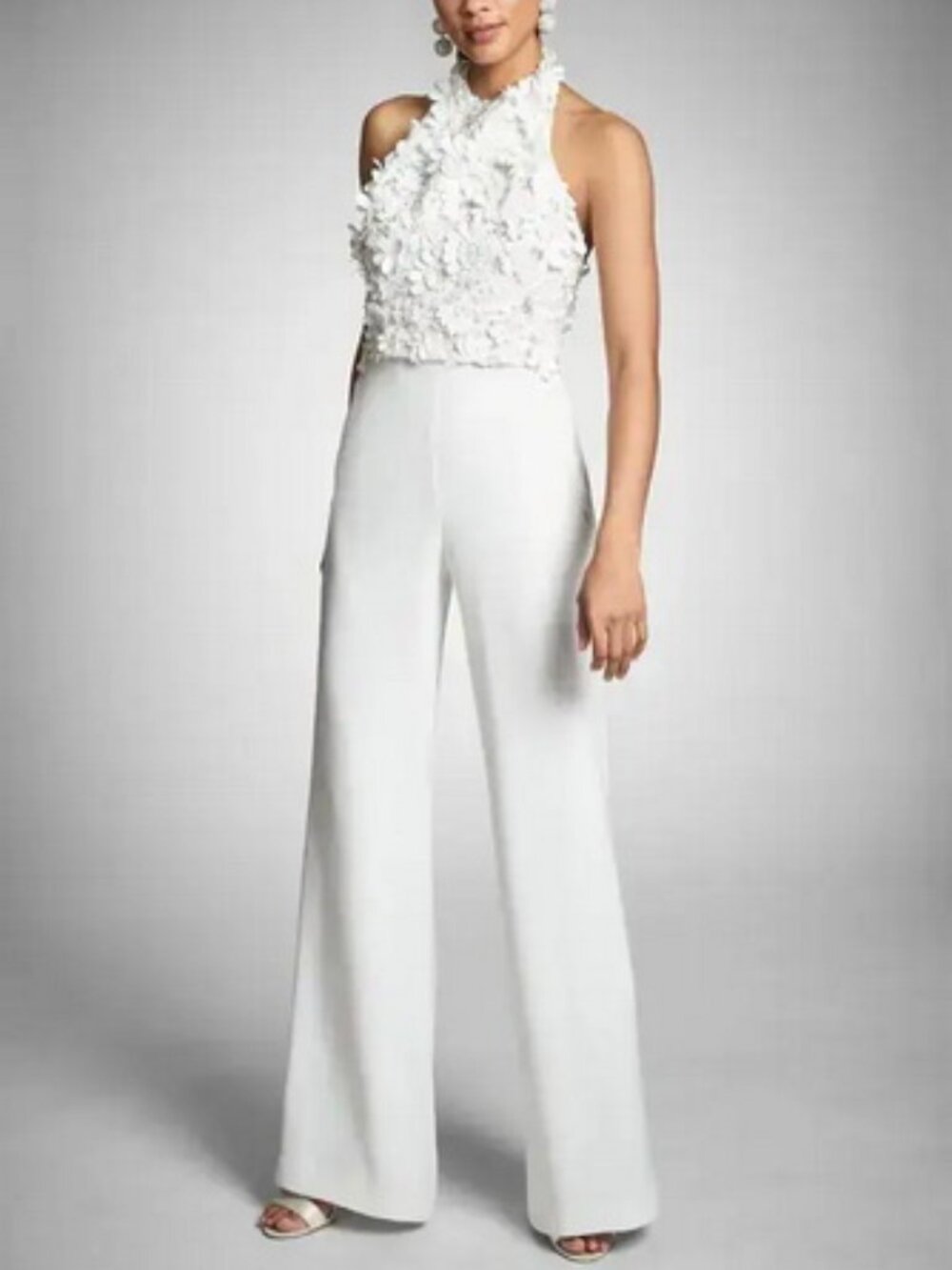 Sachin And Babi Ivory Rowen High-Rise Flare Crepe Pants